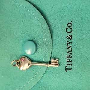 Tiffany & Co Key Pendant with June birthstone